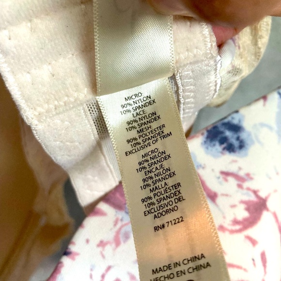 Floral Racerback Padded Sexy Lacey Bra 40D SIZE: 40D by Jessica Simpson - Picture 9 of 16